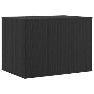 vidaXL Kutija za vrtne jastuke od PE ratana 145 x 100 x 103 cm crna