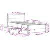 vidaXL Okvir kreveta bez madraca bijeli 90 x 190 cm masivna borovina