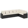 vidaXL 7-dijelni set vrtnih sofa od poliratana s jastucima crni