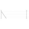 vidaXL Ograda s postovima Srebrno 0,4 x 50 m Čelik
