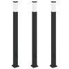 vidaXL Stupić s utičnicom 3 kom 110 cm crne IP44