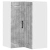 vidaXL Zidni kutni ormar LUCCA Betonska siva 57 x 57 x 80 cm