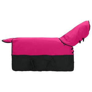 vidaXL Pokrivač za konje Ružičasta i crna 75 cm Poliester