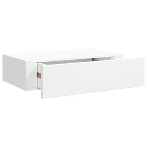 vidaXL Zidna polica s ladicom bijela 40 x 23,5 x 10 cm MDF