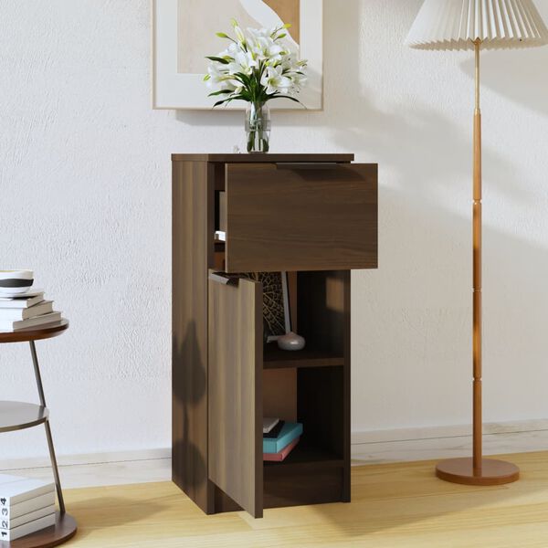 vidaXL Komode boja smeđeg hrasta 30 x 30 x 70 cm od konstruiranog drva