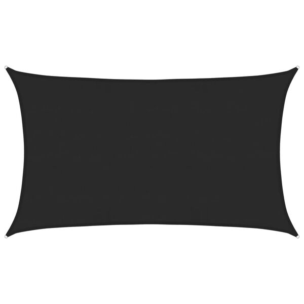 vidaXL Jedro za za&scaron;titu od sunca 160 g/m&sup2; crno 5 x 8 m HDPE