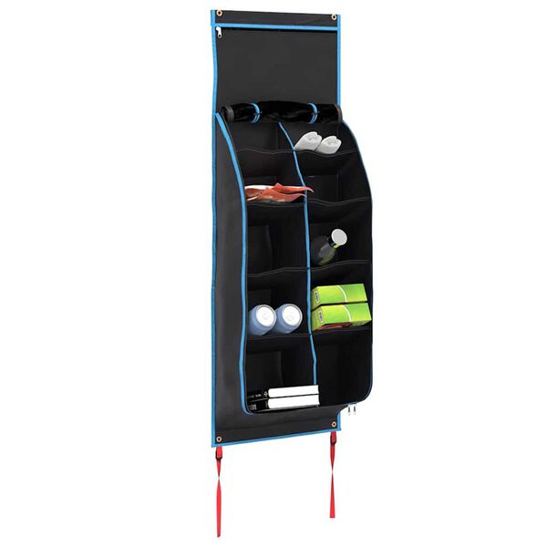 vidaXL Torba za pohranu s pohranom Crna i Plava 140 x 40 cm oxford