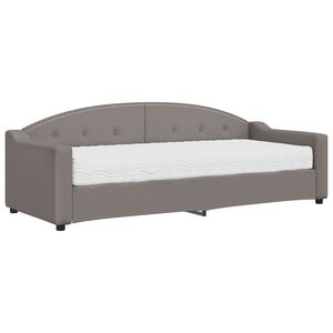 vidaXL Dnevni krevet s madracem smeđesivi 80 x 200 cm od tkanine