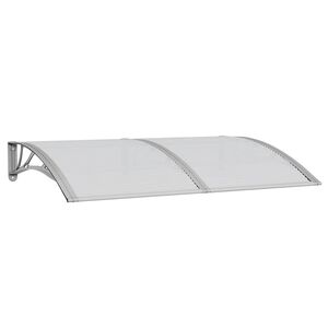 vidaXL Nadstre&scaron;nica za vrata siva 150 x 100 cm polikarbonatna