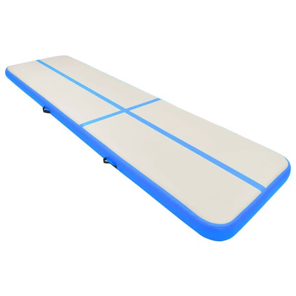 vidaXL Strunjača na napuhavanje s crpkom 800 x 100 x 20 cm PVC plava