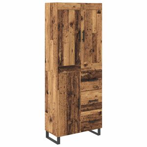 vidaXL Highboard 2 kom. Staro drvo 69,5 x 34 x 180 cm