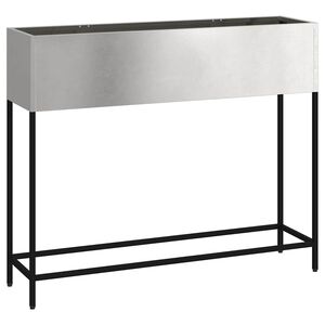 vidaXL Povi&scaron;eni Vrtni Planter Srebrno 100 x 26 x 82 cm