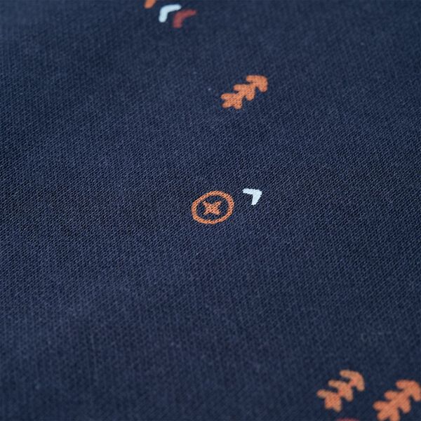 Dječja topla majica modra prošarana 128