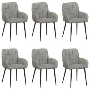 vidaXL Trpezarijske stolice 6 pcs Bar&scaron;un Svjetlosiva 57 x 50 x 85 cm