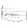 vidaXL Metalni okvir kreveta uzglavlje i podnožje crni 80x200 cm