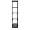 vidaXL Polica crna i prozirna 100 x 36 x 168 cm od kaljenog stakla