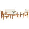 vidaXL Sjedeća garnitura za vrt 4 pcs Smeđa 120 x 65,5 x 79 cm