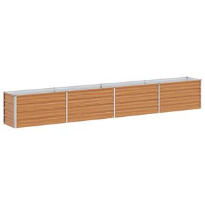 vidaXL Povi&scaron;ena vrtna gredica 320 x 40 x 45 cm pocinčani čelik srebrna