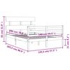 vidaXL Okvir za krevet s uzglavljem 140x200 cm od masivnog drva