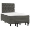 vidaXL Krevet box spring s madracem tamnosivi 120 x 190 cm bar&scaron;un
