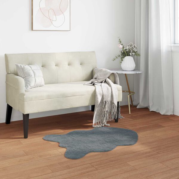 vidaXL Faux Rabbit Fur Rug Olite Antracit 60 x 90 cm Poliester
