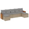 vidaXL 7-dijelni set vrtnih sofa od poliratana s jastucima bež