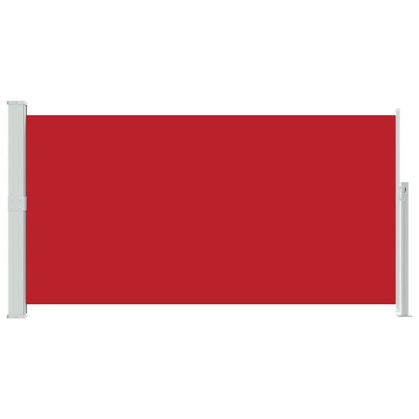 vidaXL Uvlačiva bočna tenda za terasu 170 x 300 cm crvena