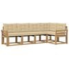 vidaXL Set vanjskih sofa 5 kom. Bijela i bež