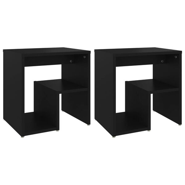 vidaXL Noćni ormarići 2 kom crni 40 x 30 x 40 cm od konstruiranog drva