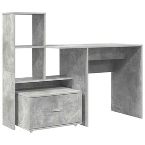 vidaXL Stol Betonski sivi Konstruirano drvo 131,5 x 50 x 106,5 cm