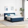 vidaXL Boxspring krevet s madracem Plava 140 x 190 cm tkanina