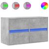vidaXL Zidni TV ormarić s LED svjetlima boja betona 80 x 31 x 45 cm