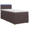 vidaXL Boxspring krevet s madracem Tamno smeđa 100 x 200 cm Tkanina