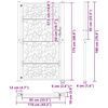 vidaXL Vrtna vrata crna 100x175 cm dizajn s čeličnim krilom
