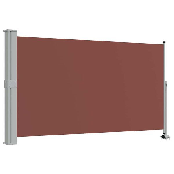 vidaXL Uvlačiva bočna tenda za terasu 140 x 300 cm smeđa
