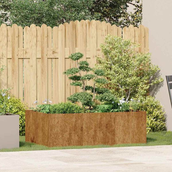 vidaXL Sadilica boja hrđe 120x80x40 cm od pohabanog čelika