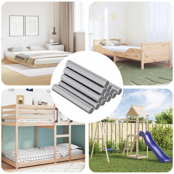 vidaXL Navojni &scaron;tap 12 pcs Srebrno 8 x 55 mm Čelik