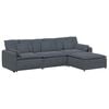 vidaXL Modularna sofa s podnožjem i jastucima tamno siva