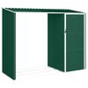 vidaXL Vrtno spremi&scaron;te za drva zeleno 245x98x159 cm pocinčani čelik