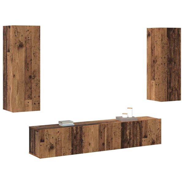 vidaXL 4-dijelni zidni set TV ormarić konstruirano drvo