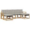 vidaXL Set vanjskih sofa 6 kom. Bijela i svjetlosiva