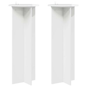 vidaXL Stalak za biljke 2 kom. Bijela visokog sjaja &Oslash;40 x 100 cm