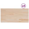 vidaXL Stolne ploče 4 kom 100x50x2,5 cm od masivne borovine pravokutne
