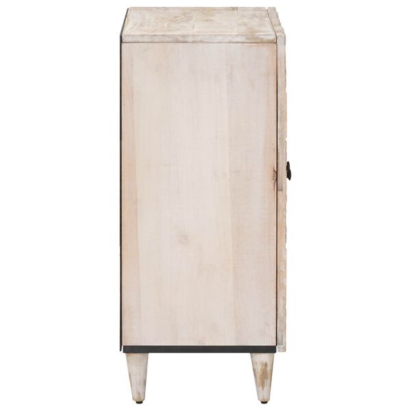 vidaXL Sideboard za Pohranu Bijelo 60 x 33,5 x 75 cm Čvrsto drvo manga