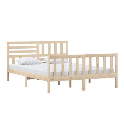 vidaXL Okvir za krevet od masivnog drva 150x200 cm veliki bračni