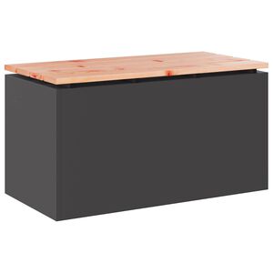 vidaXL Vrtna klupa Crna 80 x 40 x 43 cm Čelik