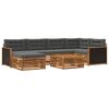 vidaXL Set vanjskih sofa 7 kom. Prirodna i antracit