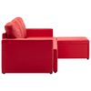 vidaXL Modularni trosjed na razvlačenje od umjetne kože crveni