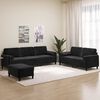 vidaXL 3-dijelni set sofa s jastucima crni bar&scaron;unasti