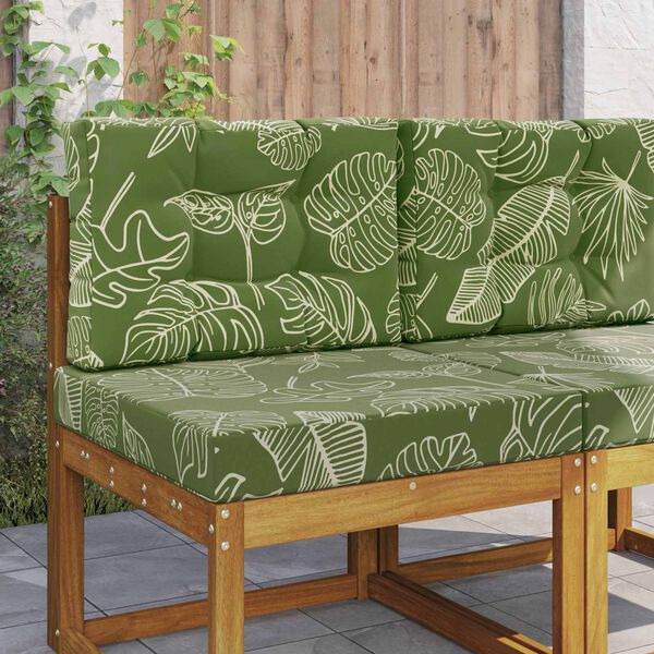 vidaXL Jastuk za vanjsku sofU 2 pcs Dizajn lista Poliester